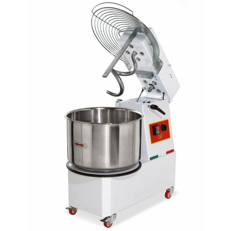 Mixer on wheels with lifting head 42 liters
