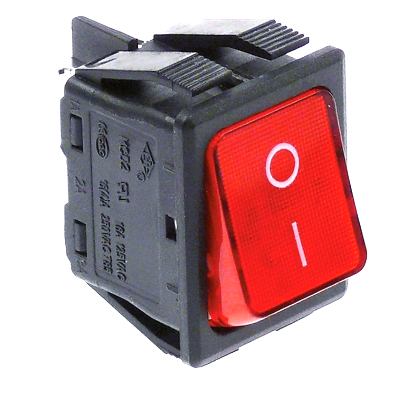 Red bipolar pushbutton 16A 250V
Red bipolar pusher 16A 250V for Diamond, Cuppone, Zanolli and Zanussi pizza oven